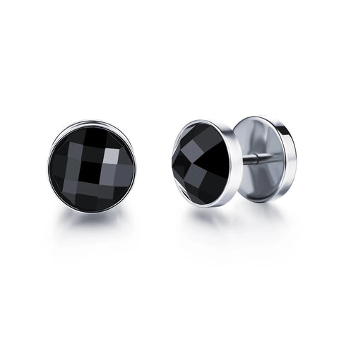 Classic Black Punk Stud Earrings - Loville.co